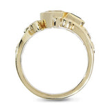 DIAMOND AND EMERALD GARDENIA RING - ALL RINGS