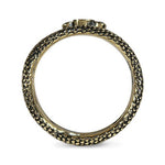 18K YELLOW GOLD DRAGON SCALE RING WITH MOON STONE AND DIAMOND - ALL RINGS