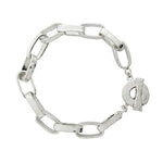 HAMMERED CHAIN LINK BRACELET IN STERLING SILVER - BRACELETS