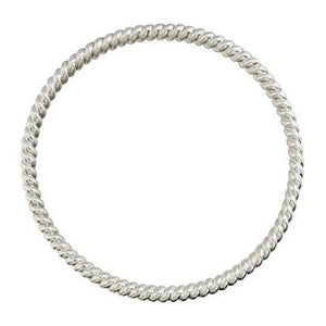 TWISTED ROPE BANGLE IN STERLING SILVER - BRACELETS