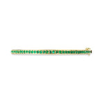 HINGED EMERALD BANGLE IN YELLOW GOLD - BRACELETS