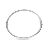 HINGED DIAMOND BANGLE IN WHITE GOLD - BRACELETS