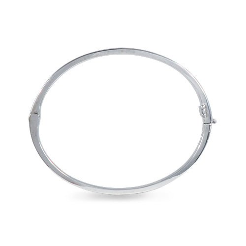 HINGED DIAMOND BANGLE IN WHITE GOLD - BRACELETS