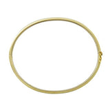 HINGED EMERALD BANGLE IN YELLOW GOLD - BRACELETS
