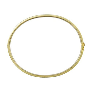 HINGED EMERALD BANGLE IN YELLOW GOLD - BRACELETS