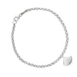 SMALL FAN CHARM BRACELET IN STERLING SILVER - BRACELETS