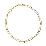 PAPERCLIP CHAIN BRACELET IN YELLOW GOLD - BRACELETS