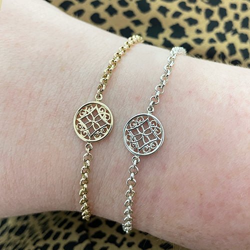 FILIGREE CHARM BRACELET IN STERLING SILVER - BRACELETS
