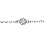 FLOATING SINGLE DIAMOND BRACELET IN WHITE GOLD - BRACELETS