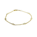 FLOATING SIX DIAMOND BRACELET IN YELLOW GOLD - BRACELETS