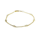 FLOATING SIX DIAMOND BRACELET IN YELLOW GOLD - BRACELETS