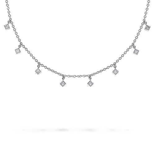 PRINCESS DIAMOND COLLAR NECKLACE -