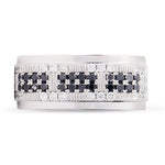 BLACK DIAMOND WEDDING BAND IN WHITE GOLD - ALL RINGS