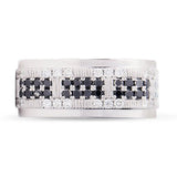 BLACK DIAMOND WEDDING BAND IN WHITE GOLD - ALL RINGS
