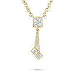 DIAMOND PENDANT WITH DANCING PENDULUM DROPS -