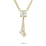 DIAMOND PENDANT WITH DANCING PENDULUM DROPS -