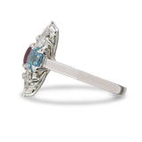 BLUE ZIRCON & PINK SAPPHIRE AND DIAMOND RING - ALL RINGS