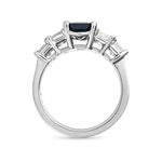 BLUE SAPPHIRE AND DIAMOND RING -