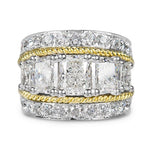 DIAMOND RIGHT HAND RING WITH TWISTED ROPE DETAIL -