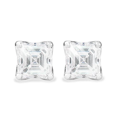 ASHER CUT DIAMOND STUD EARRINGS -