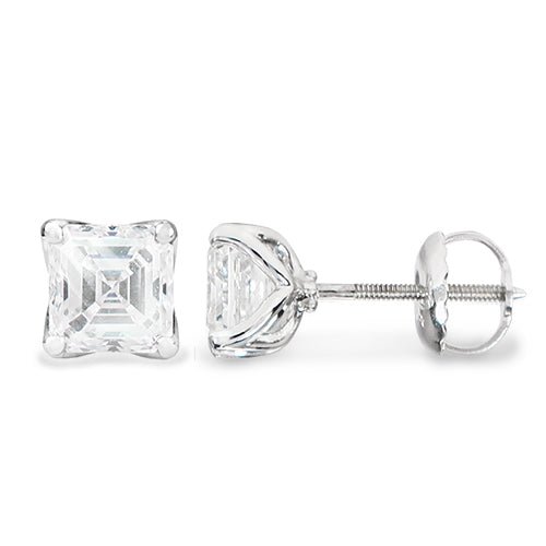ASHER CUT DIAMOND STUD EARRINGS -