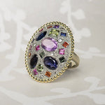 COBBLESTONE GEMSTONE STATEMENT RING -