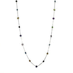 COLOURFUL GEMSTONE OPERA LENGTH NECKLACE -