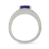 CUSTOM 2 CARAT TANZANITE & DIAMOND RING -