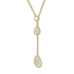 COBBLESTONE LARIAT NECKLACE WITH DIAMONDS IN YELLOW GOLD -