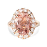MORGANITE & DIAMOND COCKTAIL RING -