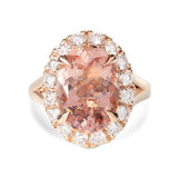 MORGANITE & DIAMOND COCKTAIL RING -