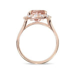 MORGANITE & DIAMOND COCKTAIL RING -