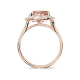 MORGANITE & DIAMOND COCKTAIL RING -