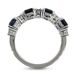 EMERALD CUT BLUE SAPPHIRE WITH DIAMOND - ALL RINGS