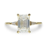 EMERALD CUT DIAMOND ENGAGEMENT RING -