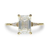 EMERALD CUT DIAMOND ENGAGEMENT RING -