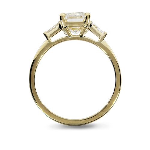 EMERALD CUT DIAMOND ENGAGEMENT RING -