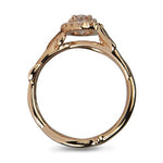 PEAR CUT MORGANITE RING WITH WEAVING FLORAL SHANK - ALL RINGS