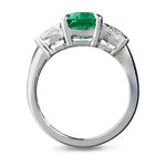 EMERALD RING WITH DIAMOND - ALL RINGS