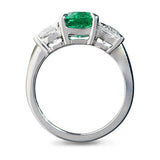 EMERALD RING WITH DIAMOND - ALL RINGS