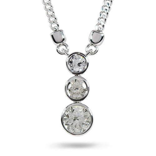 THREE DIAMOND NECKLACE -