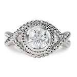 ROPE TWIST RING WITH DIAMOND - ALL RINGS