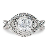 ROPE TWIST RING WITH DIAMOND - ALL RINGS