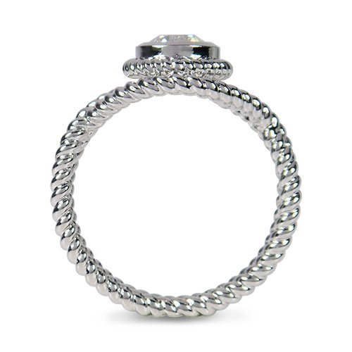 ROPE TWIST RING WITH DIAMOND - ALL RINGS