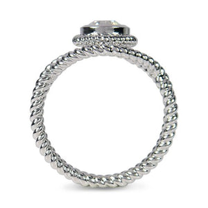 ROPE TWIST RING WITH DIAMOND - ALL RINGS