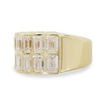 EMERALD CUT DIAMONDS RING IN YELLOW GOLD - ALL RINGS