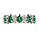 PEAR SHAPE EMERALD & DIAMOND RING - ALL RINGS
