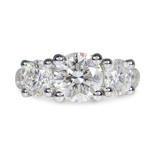 THREE DIAMOND ENGAGEMENT RING – Penwarden Fine Jewellery