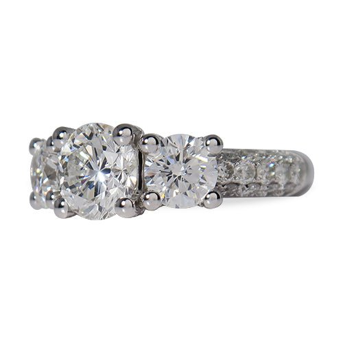 THREE DIAMOND ENGAGEMENT RING - ALL ENGAGEMENT RINGS