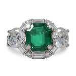 EMERALD AND DIAMOND RING - ALL RINGS